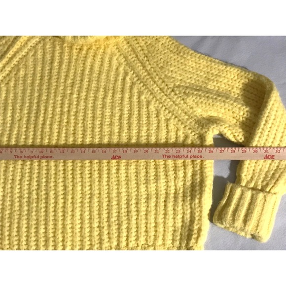 Anthropologie Pilcro Sweater Womens XL Yellow Turtleneck Chunky Knit Colorful - Picture 10 of 11